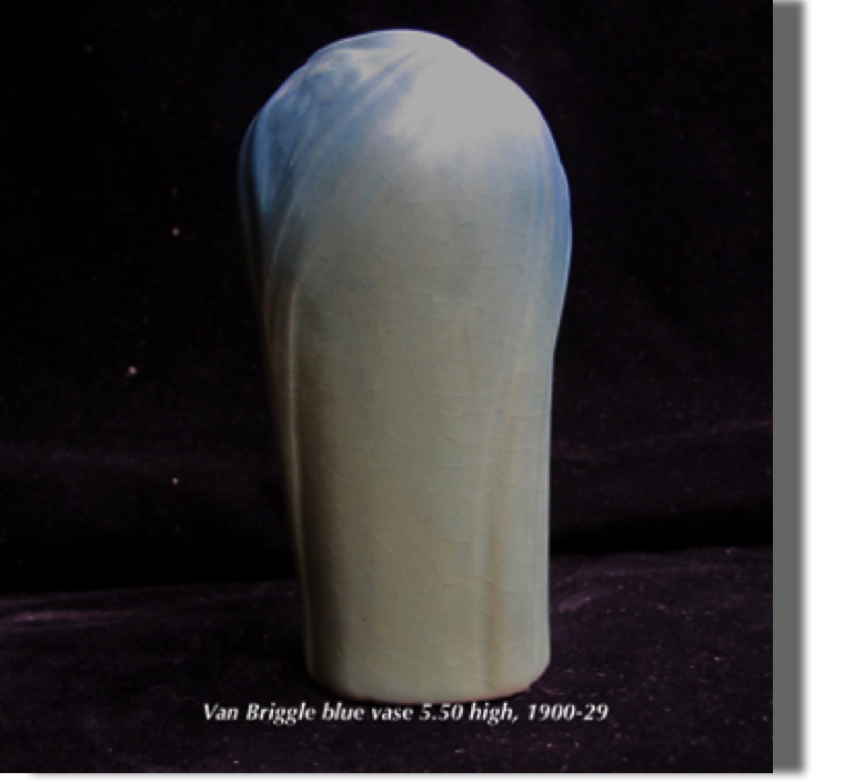 Van Briggle blue vase, 5.50" high, 1900-29 Van Briggle blue vase, 5.50" high, 1900-29
