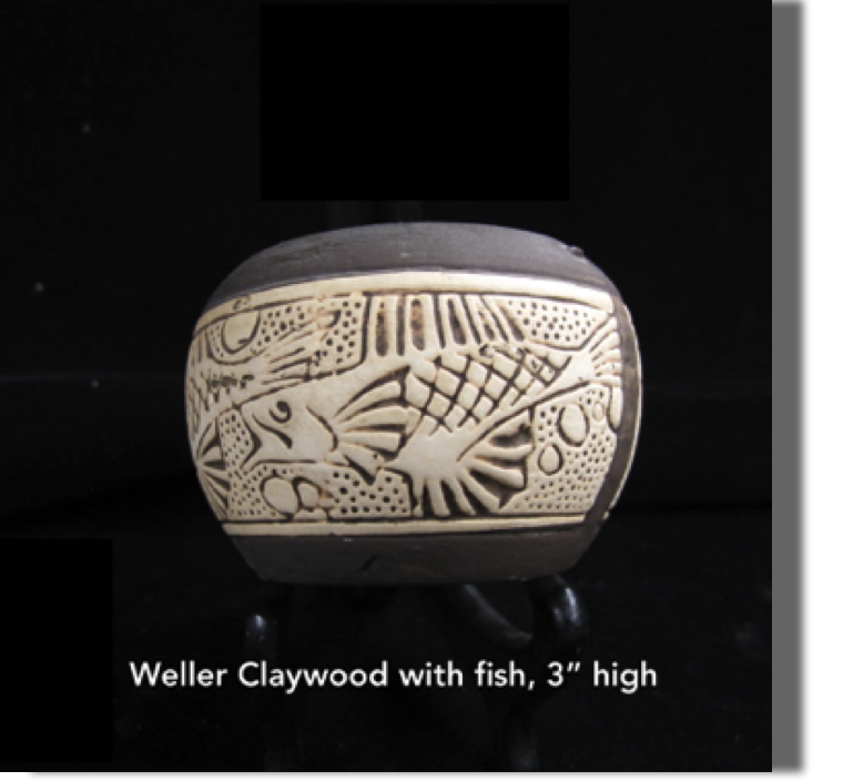 Claywood, line introduced in 1910, delightful 3" high point with fish design