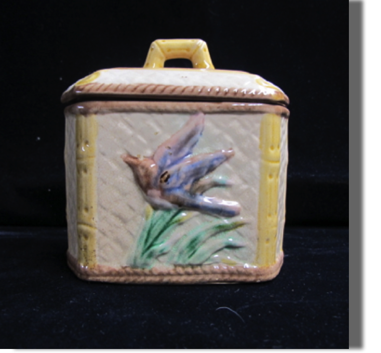 Etruscan sugar from bird and iris tea set